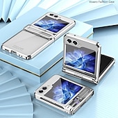 お買い得  サムスン用ケース-Galaxy Z Flip 6 Z Flip 5 Z Flip 4 Z Flip 3 用のHD透明クリアプラーニング ファンダ サムスン Galaxy Z Flip 5 レベリングヒンジ ケース プロテクティブカバー