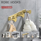 cheap Robe Hooks-Bathroom Rack Robe Hook Bathroom Shelf New Design Adorable Creative Contemporary Modern Stainless Steel Low-carbon Steel Metal 1PC - Bathroom Wall Mounted