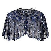 economico Sciarpe &amp; Wrap-Retrò Vintage Anni Ruggenti Anni 1920 Abiti Fascia Flapper Set di accessori Il grande Gatsby Invitato al matrimonio Paillettes Paillettes Per donna Halloween Carnevale Mascherata Carnevale Festa