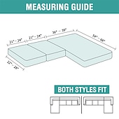 baratos Capa para assento de Sofá &amp; Apoios de Braços-Capas de sofá seccionais, capas de sofá em forma de l antiderrapantes elásticas, capas de almofada de assento de sofá separadas, capa de chaise-longue para sofá secional esquerdo/direito de 2/3