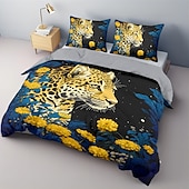 voordelige Dekbedovertreksets-3D tijgerprint dekbedovertrek beddengoed sets dekbedovertrek met 1 dekbedovertrek of sprei, 1 laken, 2 kussenslopen voor dubbel/queen/king (1 kussensloop voor twin/single)