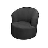 abordables Cubierta de sillón y silla sin brazo-Funda para sillón giratorio de barril de jacquard, funda elástica color burdeos para sillón giratorio, funda para sofá, funda para sillón de club redondo moderno