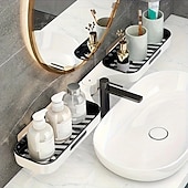 cheap Bathroom Organizer-Maximize Your Bathroom Storage with This Wall-Mounted Plastic Shelf Rack