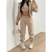 preiswerte Trainingsanzug für Damen-Kapuzenshirt Weste Pullover Glatt Grafik Für Damen Erwachsene Heißprägen Strasse Casual