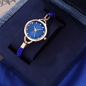 abordables Relojes de Cuarzo-6 unids/set reloj de pulsera para mujer elegante reloj de cuarzo con diamantes de imitación reloj de pulsera analógico vintage &amp; conjunto de joyas regalo para mamá ella