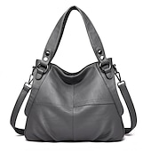 economico Borsette e borse tote-Per donna Borsa Borsa a tracolla Borsa a spalla Borsa Boston Pelle PU All&#039;aperto Shopping Quotidiano Cerniera Grande Capacità Impermeabile Durevole Tinta unica Trapuntato Rosso violaceo Nero Bianco