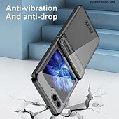 お買い得  サムスン用ケース-Galaxy Z Flip 6 Z Flip 5 Z Flip 4 Z Flip 3 用のHD透明クリアプラーニング ファンダ サムスン Galaxy Z Flip 5 レベリングヒンジ ケース プロテクティブカバー