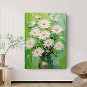 abordables Peintures fleurs/botaniques-palette peinte à la main kinfe peinture à l&#039;huile florale art mural fait à la main grandes fleurs peinture art mural original abstrait arbre peinture sur toile abstraite moderne coloré peinture décor