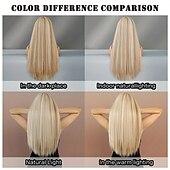 baratos Perucas Sintéticas sem Touca-Perucas sintéticas Liso Franja Lisa Peruca Longo A1 A2 A3 Cabelo Sintético Mulheres Design de moda Macio Natural Rosa Cinzento Escuro Loiro