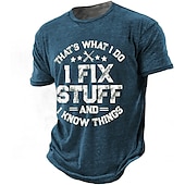 Men's Graphic T-Shirt Short Sleeve "I Fix Stuff and I Know Things" Funny Handyman Lifestyle Tee 7