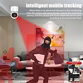 cheap Indoor IP Network Cameras-Wireless Surveillance Camera 5G Wifi 1080P Tracking Audio Video Night Vision IP Camera Indoor Security Protection Monitor Wifi Camera