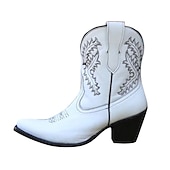 levne Cowboy &amp; Western Boots-dámské červené westernové kovbojské boty s výšivkou pro vintage styl i každodenní nošení