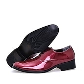 preiswerte Oxford-Schuhe-Oxford-Schuhe für Herren aus glänzendem rosa Lacklederimitat – auffällige Abendschuhe für Partys und besondere Anlässe