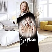 billige Personlige gaver-Egendefinerte tepper med bilder personlige gave til par tilpasset bildeteppe jeg elsker deg gaver bursdagsgave til kone mann kjæreste