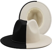 olcso photobooth kellékek-széles karimájú fedora napkalap divat jazz sapka panama sapka férfiaknak női ünnepnapi szuper lábtál vasárnapi buli