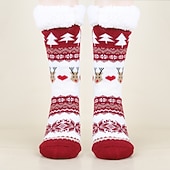 abordables sombrero de papá noel y accesorios-Papá Noel Artículos Para Celebrar la Navidad Calcetines de Navidad Hombre Mujer Navidad Nochebuena Estilo lindo Calcetines