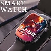 abordables Montres connectées-DS9 Montre intelligente 1.96 pouce Smartwatch Montre Connectée 4G Podomètre Moniteur de Fréquence Cardiaque Calendrier Compatible avec Invalide Femme Hommes Mode Mains-Libres Rappel de Message Suivi