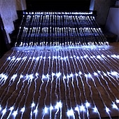 billige Halloween utendørs-led lysstreng fossefall meteor dusj regn streng lys, jule led festoon led ferie dekorative lys for hjem krans gardin dekorasjon