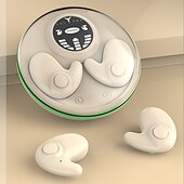 abordables Écouteurs Bluetooth sans fil-Écouteurs stéréo sans fil pour le sommeil Mini écouteurs intra-auriculaires à réduction de bruit Écouteurs à conduction osseuse Bluetooth avec boîtier de charge