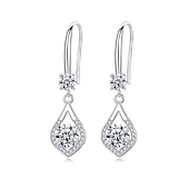 economico Orecchini-Per donna Orecchini a goccia Gioiellerie Classico goccia Moda Semplice Argento sterling S925 Orecchini Gioielli blu navy / Bianco Per Regalo Festival 1 paio