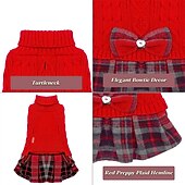 ieftine Pulovere-Câini Pisici Rochii Drăguţ Casual Iarnă Cald Respirabil Απαλό Lavabil Comfortabil În aer liber Casul / Zilnic Îmbrăcăminte pentru câini for Bichon Frise Pomeran un Animalut Fluture Small