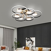 billige Taklamper-led taklys 4/8/12 hode dimbar moderne sirkeldesign taklamper er egnet for innebygd metall akryl sputnik fyrverkeri kronblader led lysarmaturer i stuer og soverom 110-240v