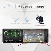 お買い得  車用Bluetoothキット/ハンズフリー-4.1インチ カーMP5プレーヤー 1DIN HD容量性タッチスクリーン カーステレオオーディオラジオサポート ワイヤレスSWCリモート/電話充電ポート/ハンズフリー通話/ミラーリンク/USB/TFカード/AUX-IN/FMラジオ受信機