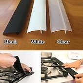 cheap Bathroom Gadgets-2pcs Silicone Stove Gap Cover Bathroom sink Kitchen Counter Gap Filler  HeatResistant Oven Gap Filler  Between Kitchen Appliances WashingMachine And Stovetop