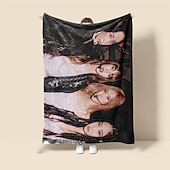 cheap Blankets &amp; Throws-Blackpink Pattern Soft Throws Blanket,Novelty Flannel Throw Blankets Warm Printed All Seasons Gifts Home Decor Big Blanket
