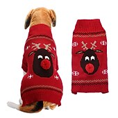 ieftine Pulovere-Câini Pisici Pulovere Jumper Petrecere Casual Iarnă Respirabil Απαλό Lavabil Comfortabil Crăciun În aer liber Casul / Zilnic Îmbrăcăminte pentru câini for Bichon Frise Pomeran un Animalut Fluture