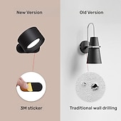 abordables Luces de disco-Luces LED para gabinete con control remoto, lámpara de pared recargable de 3000 mah, 3 temperaturas de color, luz magnética regulable con rotación de 360 °, para pasillo junto a la cama del dormitorio