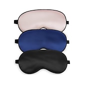 abordables Accesorios de ropa de cama-Antifaz de seda pura natural 100% real con correa ajustable para dormir, cubierta de seda de morera de doble cara para dormir, bloquea la luz y reduce los ojos hinchados.