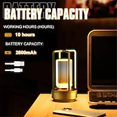 cheap Table Lamps-RGB Remote Control Cross Colorful Charging Table Light Outdoor Camping Light USB Charging  1PC