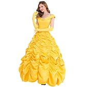 cheap Women&#039;s Costumes-Sleeping Beauty Beauty and the Beast Princess Belle Flower Girl Dress Tulle Dresses Cosplay Costume Party Movie Cosplay for Women&#039;s Adults&#039; Carnival Bachelorette Party
