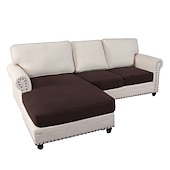 baratos Capa para assento de Sofá &amp; Apoios de Braços-Capas de sofá seccionais, capas de sofá em forma de l antiderrapantes elásticas, capas de almofada de assento de sofá separadas, capa de chaise-longue para sofá secional esquerdo/direito de 2/3
