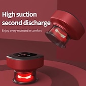 Недорогие Массажеры для всего тела-Интеллектуальный вакуумный инструмент для банок и соскабливания, бытовой беспроводной большой всасывающий прибор для дыхания, нагрева, вакуумный инструмент, электрический инструмент для всасывания и