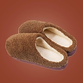 cheap Home Slippers-Home Slippers for Women Men, Fuzzy House Slippers Memory Foam  Slippers Slip on Cozy Bedroom Shoes Anti-Skid Rubber Sole Indoor Outdoor Shoes
