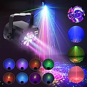cheap Projector Lamp&amp;Laser Projector-New USB LED Stage Light Laser Projector Disco Lamp with Voice Control Sound Party Lights for Home DJ Laser Show Party Lamp