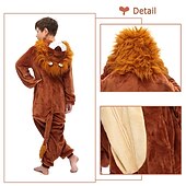 economico costumi di Halloween per coppie-Per bambini Per adulto Animali Cartoni animati Costume di gruppo Pigiami e camicie da notte Mimetico Vestiti Carnevale Dinosauro Leone Pigiama a pagliaccetto Pigiama Kigurumi stile sveglio Per Uomini
