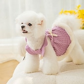 olcso Ruhák-Kutyák Macskák Ruhák aranyos stílus Stílusos Tél Meleg Légáteresztő Mekano Mosható Kényelmes Szabadtéri Alkalmi / Napi Kutyaruházat for bichon frisé Pomerániai törpespitz Kölyök kisállat Pillang