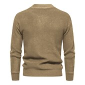 お買い得  男性用プルオーバーセーター-メンズ アイリッシュ プルオーバー セーター プルオーバー リブ編み ケーブルニット チュニック ニット ベーシック 無地 プレーンカラー クルーネック 保温 モダン コンテンポラリー デイリーウェア 外出着 アパレル ビショップ