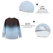 voordelige Overhemden voor heren-Voor heren Overhemd Verloop Buiten Casual Blozend Roze blauw Groen Khaki Lange mouw V-hals Zomer Herfst Kleding Afdrukken