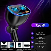 preiswerte Bluetooth Auto Kit/Freisprechanlage-DC 12 V LED 2-Wege-Zigarettenanzünder-Splitter für Autos, Dual-USB-Ladegerät