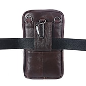 Недорогие универсальная сумка для телефона-мужская многофункциональная сумка через плечо из натуральной кожи, кошелек для мобильного телефона, чехол-кобура для телефона, кожаный поясной чехол, маленькая сумка-мессенджер