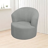 abordables Cubierta de sillón y silla sin brazo-Funda para sillón giratorio de barril de jacquard, funda elástica color burdeos para sillón giratorio, funda para sofá, funda para sillón de club redondo moderno