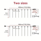 billiga Stickkontakter-1 st jul meteor dusch ljus dekorativt träd ljus lågspänning säkerhetsplugg utomhus vattentät dekorativ ljusslinga 30cm-192led/45cm-288led/75cm-576led