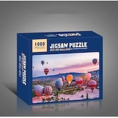 economico Puzzle-creativo 1000 pezzi di carta bianca piatta carta addensata puzzle circolare luna amore mare puzzle giocattolo per adulti