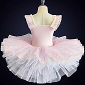 levne Dětské taneční oblečení-Dětské taneční kostýmy Balet Taneční kostýmy Šaty Flitry Tyl Dívčí Výkon Párty Bez rukávů Spandex Organza