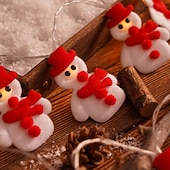 Недорогие Питание от батареек-Гирлянды с огнями снеговика огни оленя длиной 1,5 м 10LED работающие от батареек украшения для вечеринки дома сада окна светильники для венка