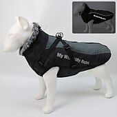 baratos Casacos-Cachorros Gatos Casacos Jaqueta Moda Festa Inverno Reflector Prova-de-Água Quente Lavável Confortável Natal Ao ar livre Casual / Diário Roupas para cães for Bichon Frise Pomerânia Animais de Pequeno